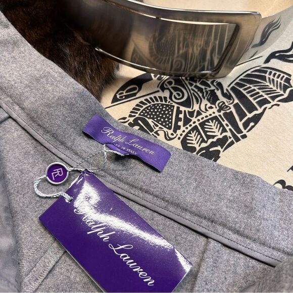 Ralph Lauren Collection * Fall 2023 Grey Harrison Flannel Jodhpur Pant - Picture 3 of 17